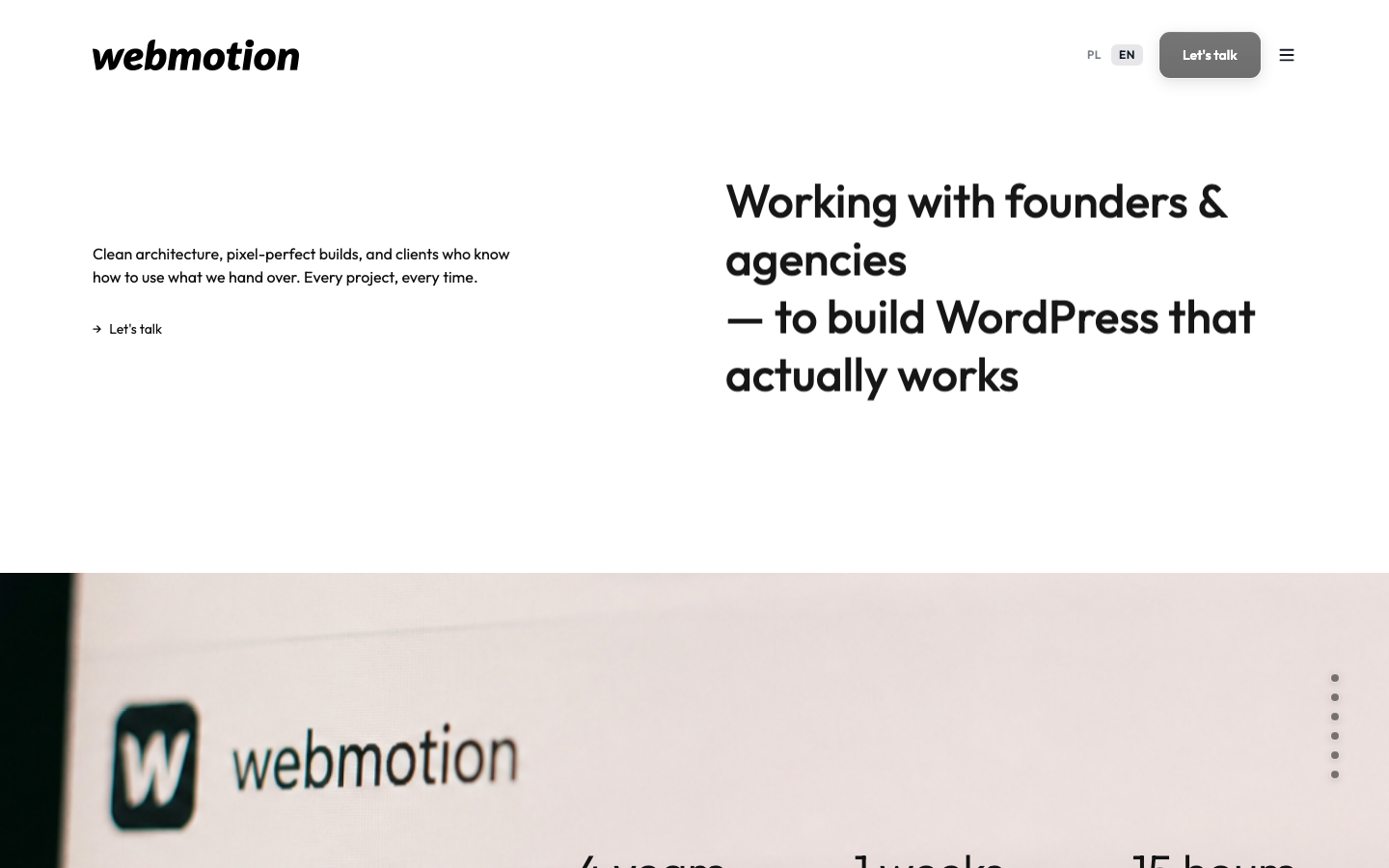 webmotion.io home page in a desktop browser